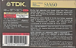 Compact Cassette: TDK  - SA-X 60