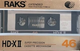 Compact Cassette RAKS HD-XII 46 Type II Chrome 1989 Europe