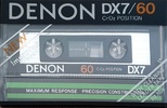 Compact Cassette Denon DX7 60 Type II Chrome 1981 Europe