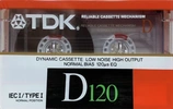 Compact Cassette TDK D 120 "D-120N" Type I Normal 1988 Australia, Europe