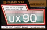 Compact Cassette:  Sanyo - UX 90