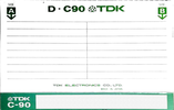 Compact Cassette: TDK  - D 90