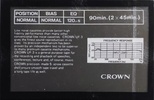 Compact Cassette Crown / Crown Radio Corporation UF-3 90 Type I Normal Europe