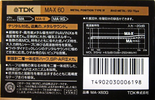 Compact Cassette: TDK  - MA-X 60