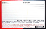 Compact Cassette: Sony  - Auto-Sensor 60