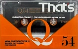 Compact Cassette Thats Q 54 Type II Chrome 1987 Japan