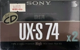 2 pack Sony UX-S 74 "2UX-S74B" Type II Chrome 1989 Japan