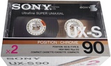 2 pack Sony UX-S 90 Type II Chrome 1986 Europe