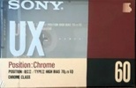 Compact Cassette Sony UX 60 Type II Chrome 1990 Europe