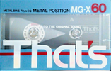 Compact Cassette: Taiyo Yuden Thats - MG-X 60