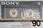 Compact Cassette Sony UX-ES 90 Type II Chrome 1986 Europe