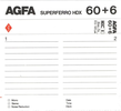 Compact Cassette: AGFA  - Superferro HDX 60+6