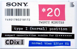 Compact Cassette: Sony  - CDix I 20