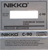 Compact Cassette Nikko 90 Type II Chrome 1982 Europe