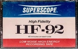 Compact Cassette Superscope HF 92 Type I Normal USA