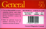 Compact Cassette:  General Magnetics - EHF 90