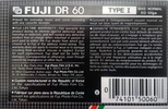 Compact Cassette Fuji DR 60 Type I Normal 1985 North America