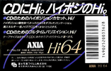 Compact Cassette: FUJI AXIA - Hi 64