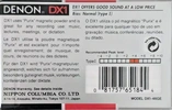 Compact Cassette Denon DX1 46 "DX1-46GE" Type I Normal 1992 North America