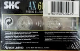 Compact Cassette: Sunkyong Magnetic Limited (SKM) SKC - AX 60