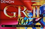 Compact Cassette Denon GR-II 100 "GR-2 100W" Type II Chrome 1995 Japan