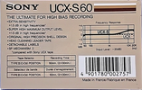 Compact Cassette: Sony  - UCX-S 60