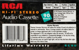 Compact Cassette: Unknown RCA -  90