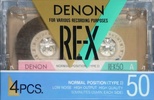 4 pack Denon RE-X 50 Type I Normal 1987 Japan