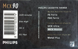 Compact Cassette: General Magnetics Philips - MCX Master 90