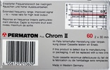 Compact Cassette Permaton Chrom II 60 Type II Chrome 1984 Europe