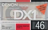 Compact Cassette Denon DX1 46 "DX1-46GE" Type I Normal 1992 North America