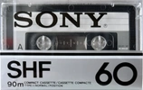 Compact Cassette Sony SHF 60 Type I Normal 1978 North America