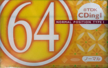 Compact Cassette TDK CDing 1 64 "CD1-64L" Type I Normal 2000 Japan