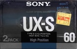 2 pack Sony UX-S 60 Type II Chrome 1988 Japan