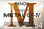 Compact Cassette Denon GR-IV 54 Type IV Metal 1993 Japan