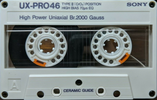 Compact Cassette Sony UX-Pro 46 Type II Chrome 1986 Japan