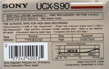 Compact Cassette: Sony  - UCX-S 90