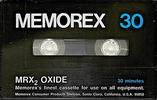 Compact Cassette: Memorex  - MRX2 Oxide 30