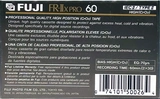 Compact Cassette Fuji FR-IIx Pro 60 Type II Chrome 1989 North America