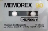 Compact Cassette Memorex 90 "Distributed by PIONEER" Type II Chrome 1971 USA