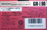 Compact Cassette: Nippon Columbia / Denon Denon - GR-I 90