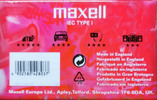 Compact Cassette: Maxell / Hitachi Maxell - UR 60