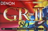 Compact Cassette Denon GR-II 80 "GR-2 80W" Type II Chrome 1995 Japan