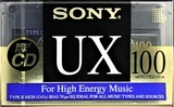 Compact Cassette Sony UX 100 Type II Chrome 1993 North America