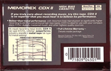 Compact Cassette: Memorex  - CDX II 90