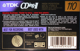 Compact Cassette: TDK  - CDing-II 110