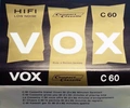 Compact Cassette VOX 60 Type I Normal 1975 Europe