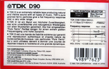 Compact Cassette: TDK  - D 90