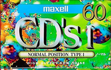 Compact Cassette Maxell CD's I 60 "CDS1-60G" Type I Normal 1994 Japan