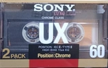 2 pack Sony UX 60 Type II Chrome 1988 Europe